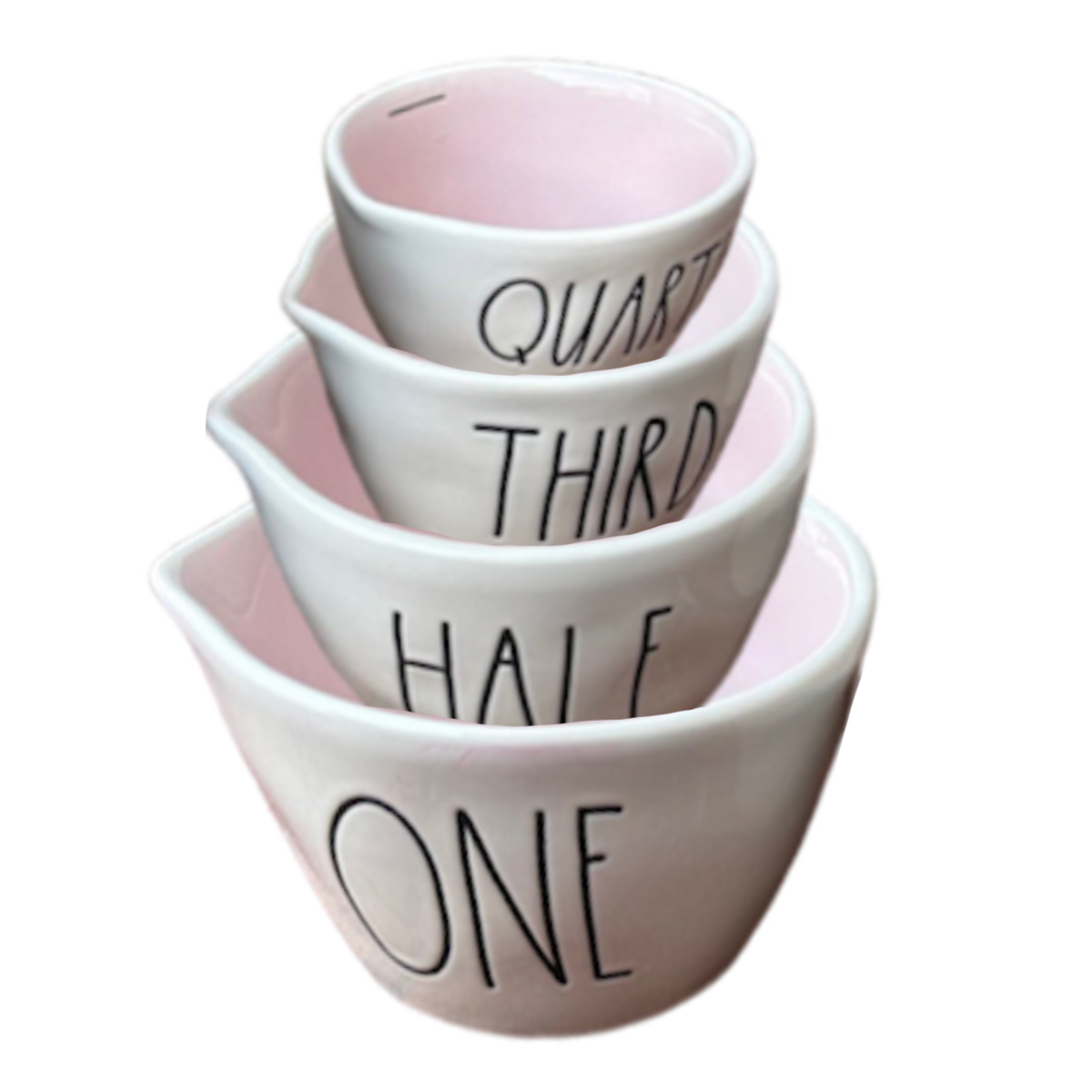 UFT Rae Dunn pink measuring cups , ISO RD, 🐄🐖🐓 Farm