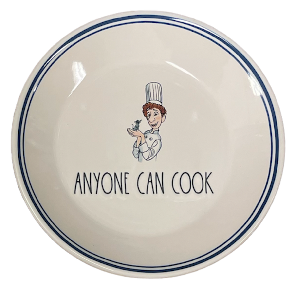 Rae Dunn ANYONE CAN COOK Appetizer Plate Disney Ratatouille Dunn
