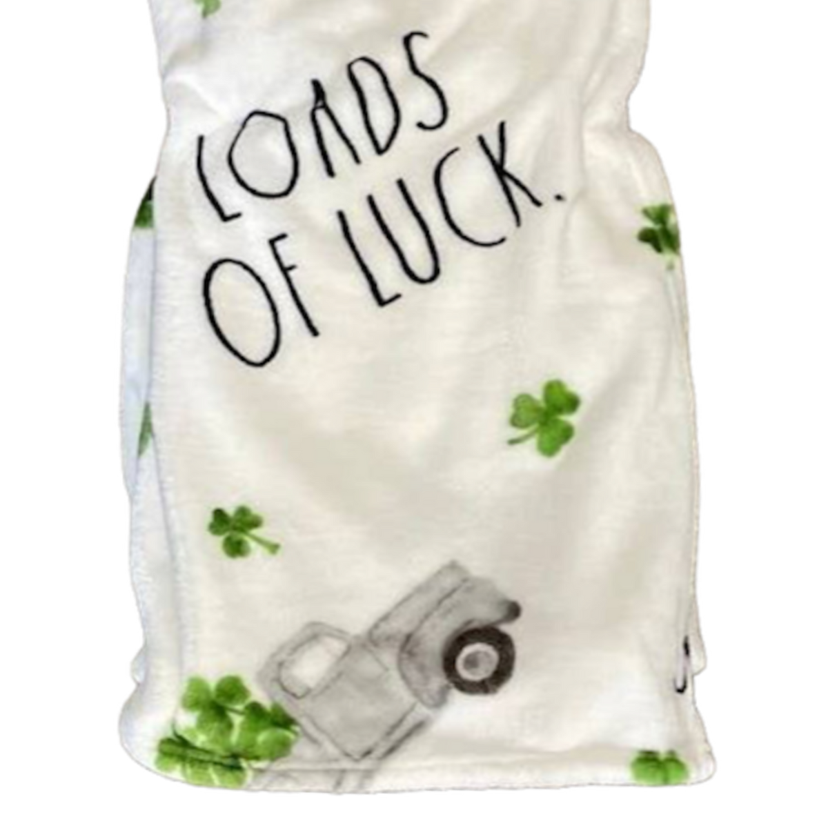 Rae Dunn Plush Throw Bundle - ST. Patrick’s shops LOADS OF LUCK & Horseshoe shamrock