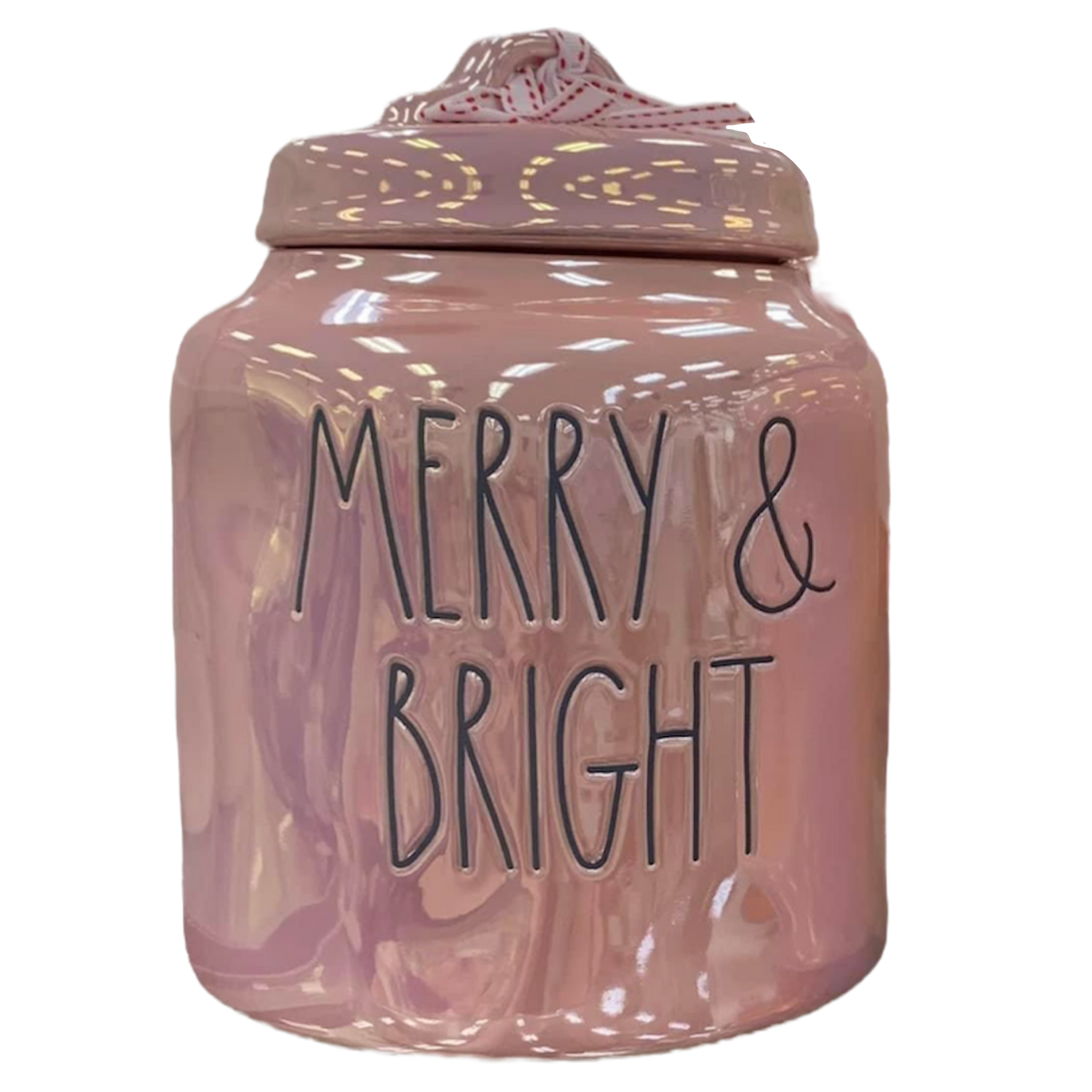 Rae Dunn merry and bright pink Christmas sold canister