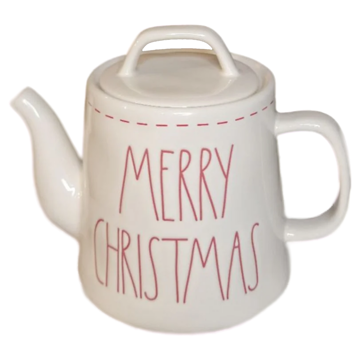 Rae selling Dunn Red Polka Dot Christmas Teapot set