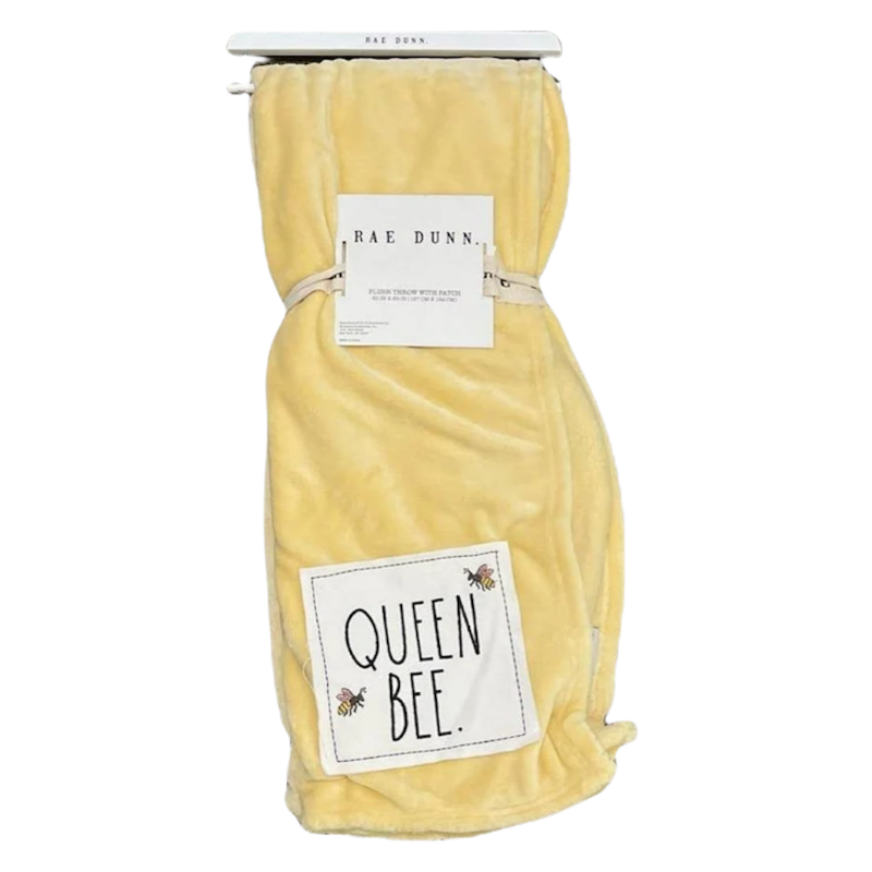 Rae Dunn QUEEN BEE Throw Blanket Spring Dunn Directory