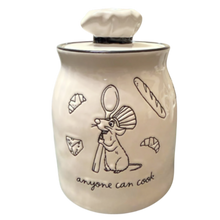 Load image into Gallery viewer, Ceramic jar with a cartoon mouse design and chef's hat on a white background
