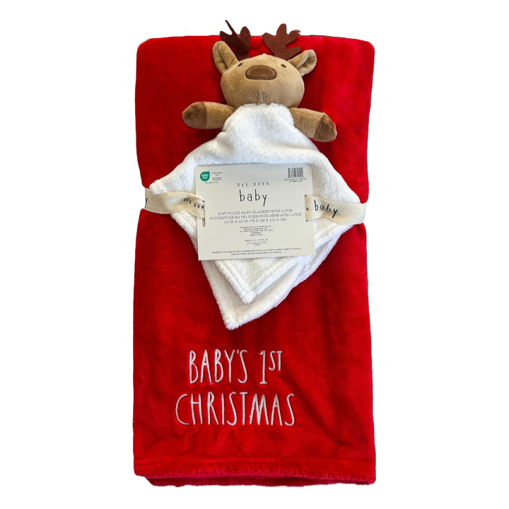 BABY'S 1ST CHRISTMAS Baby Blanket Set