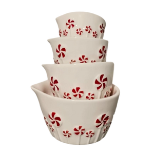 WHITE PEPPERMINT Measuring Cups