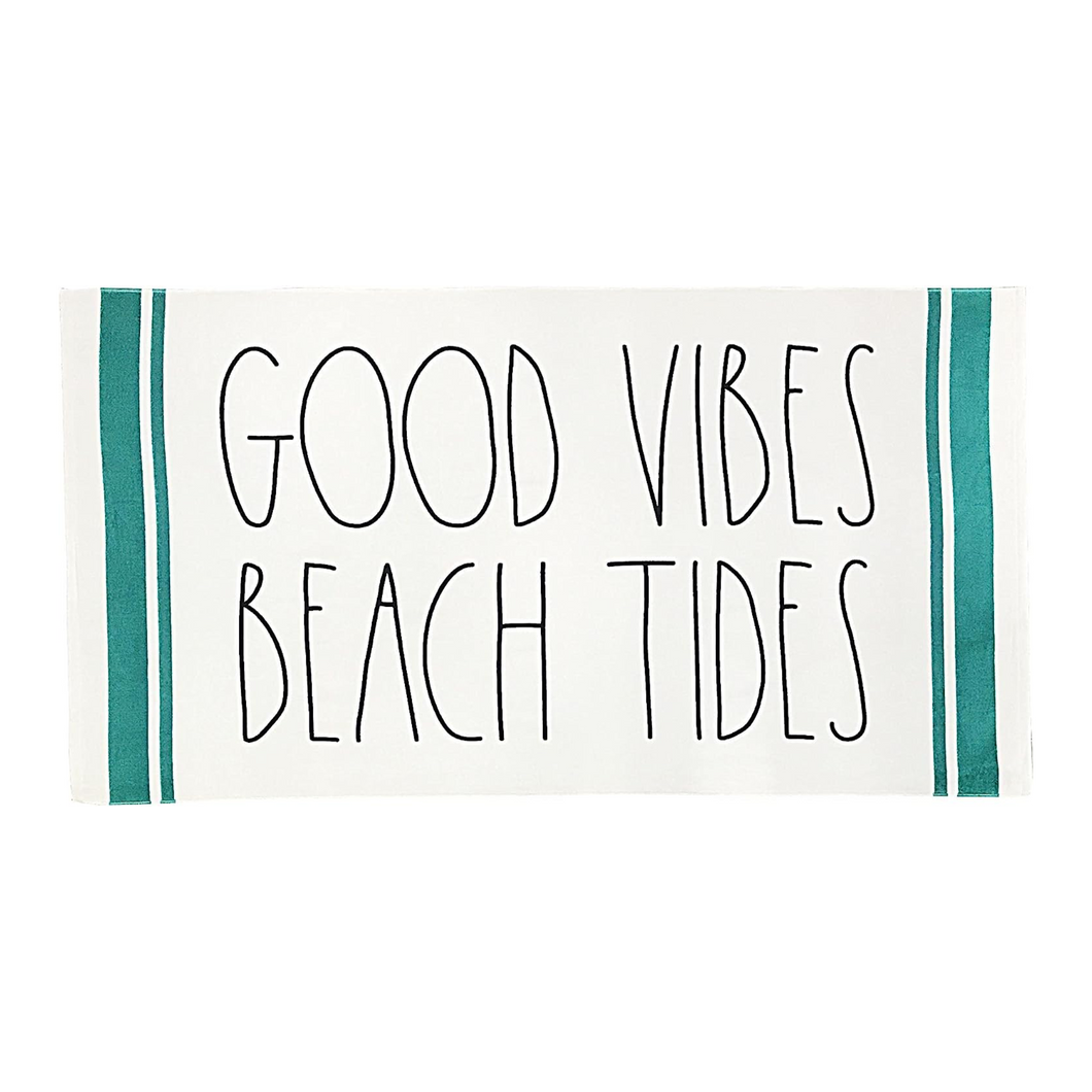 GOOD VIBES BEACH TIDES Beach Towel