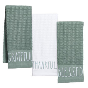 GRATEFUL THANKFUL BLESSED Kitchen Towels