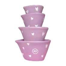 Load image into Gallery viewer, PURPLE PRINT Heart Measuring Cups
