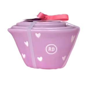 PURPLE PRINT Heart Measuring Cups