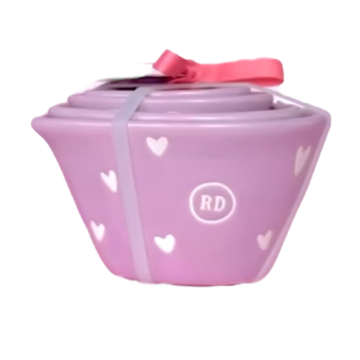 PURPLE PRINT Heart Measuring Cups