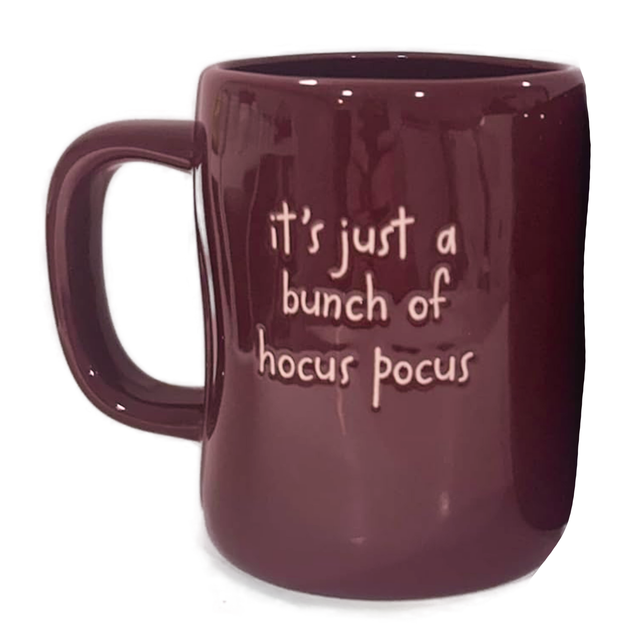 Rae Dunn Halloween Mug "Tonight We Fly" - Ceramic Mug With Decorative Lid, Black & Purple