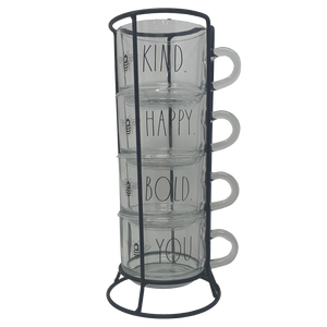 BE KIND, BE HAPPY, BE BOLD, BE YOU Espresso Mug Stack