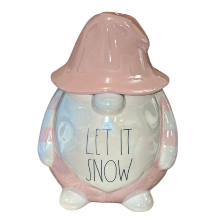 LET IT SNOW Gnome Canister