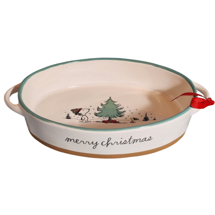 MERRY CHRISTMAS Round Casserole Dish