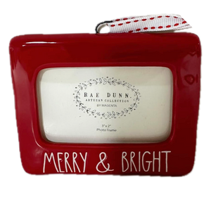 MERRY & BRIGHT Picture Frame Ornament