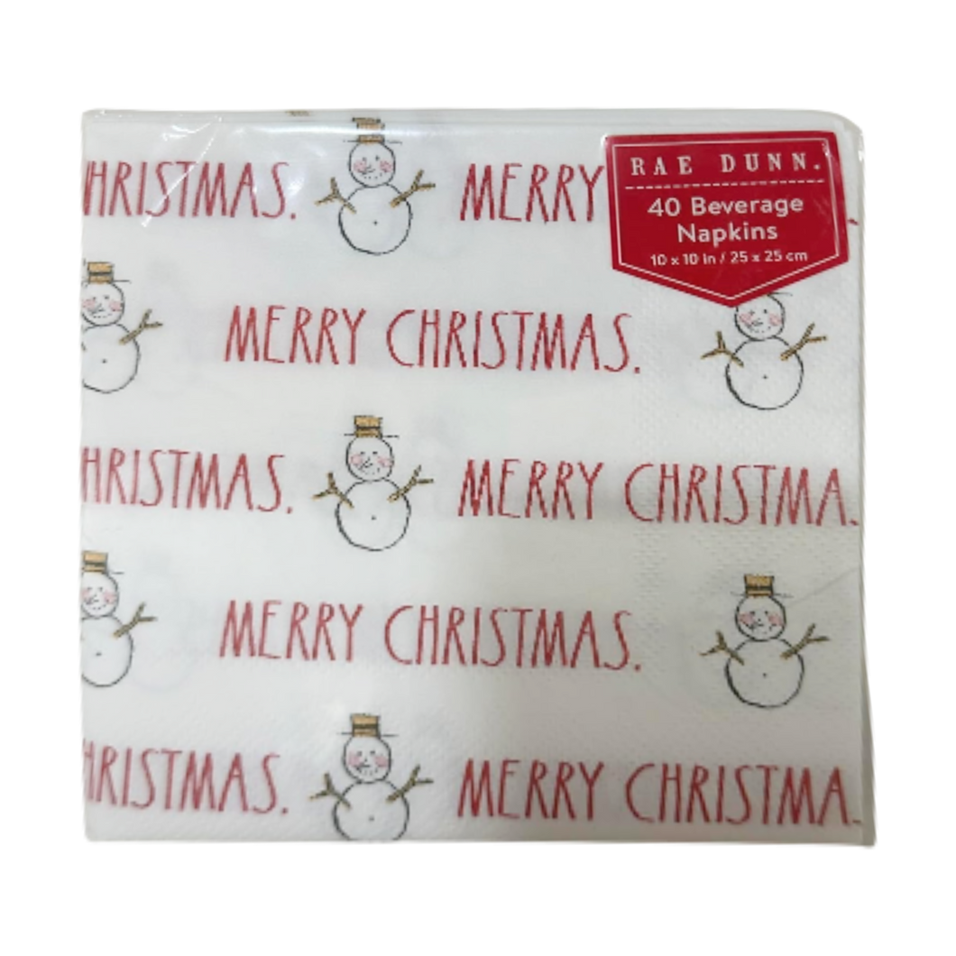MERRY CHRISTMAS Beverage Napkins