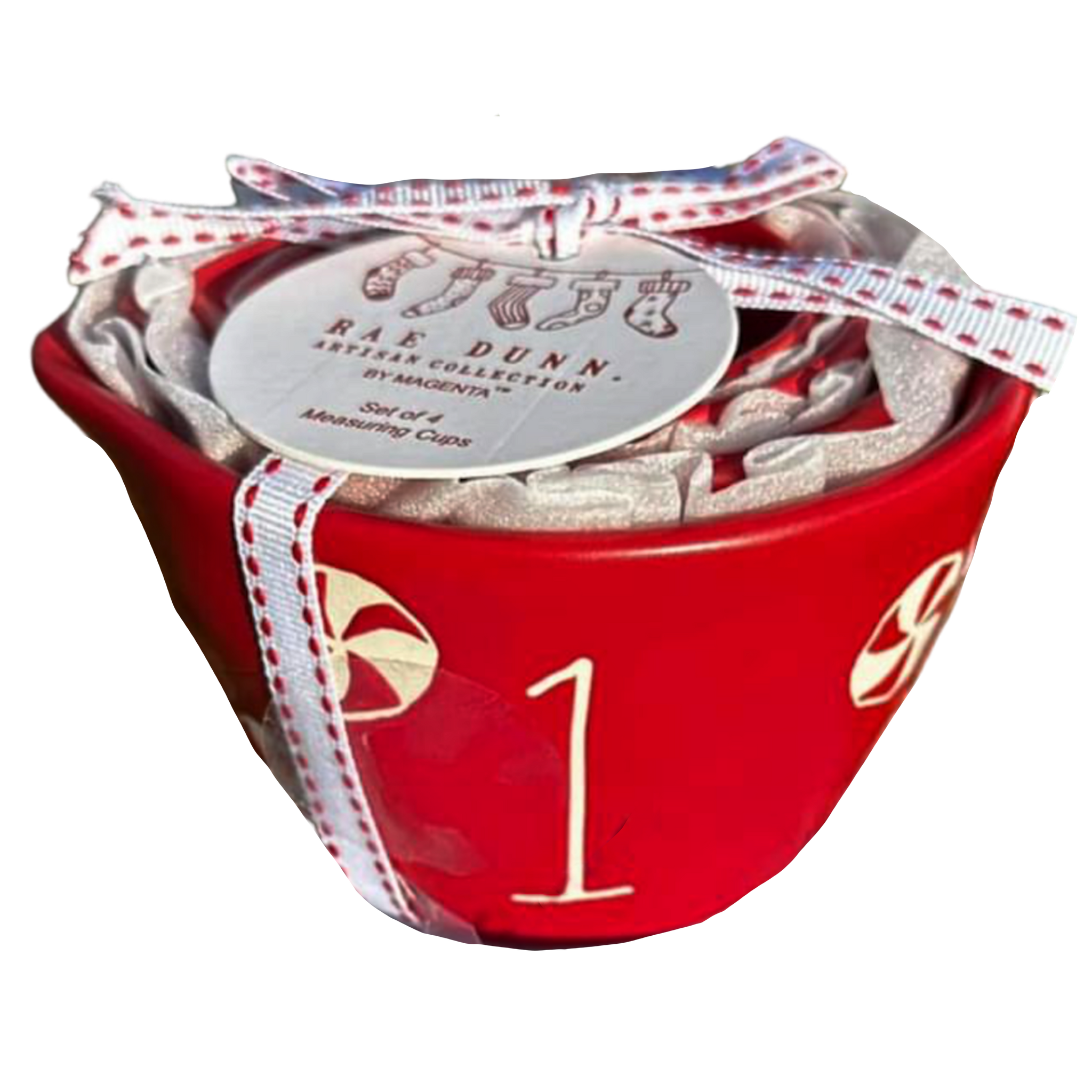 Rae Dunn Candy Cane Measuring Cups
