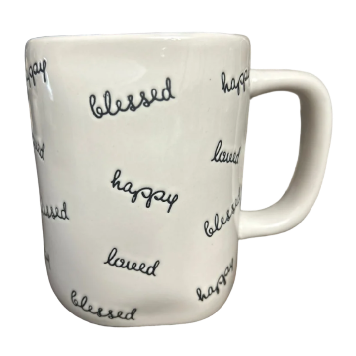 BLESSED HAPPY LOVED Mug