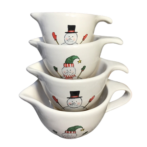 SNOWMAN Teacup Measuring Cups