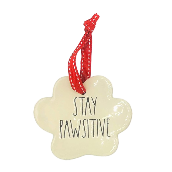 STAY PAWSITIVE Ornament