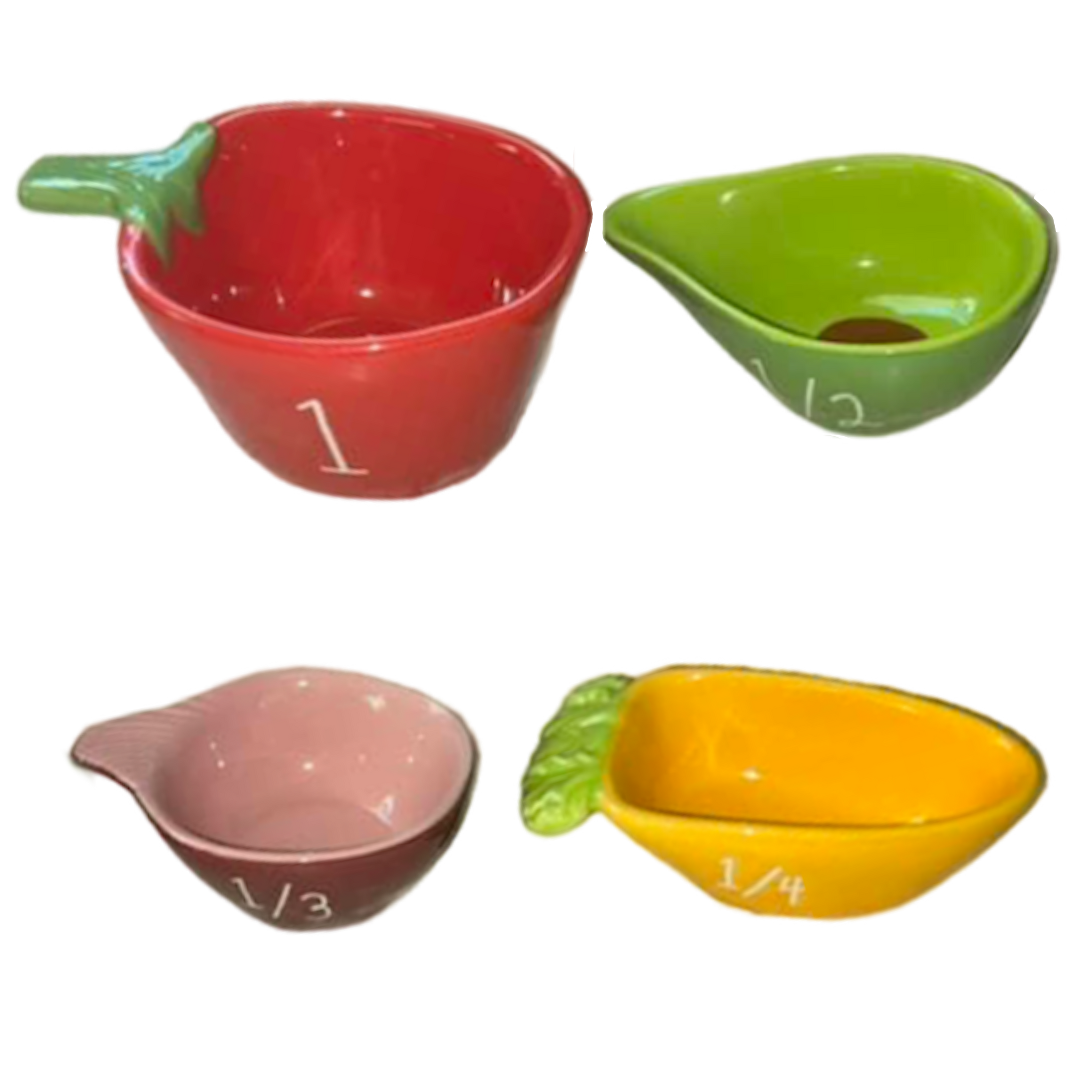 Rae Dunn Kitchenware (5 Pc) Pear Shape Stacking Measuring Cup Set by Magenta