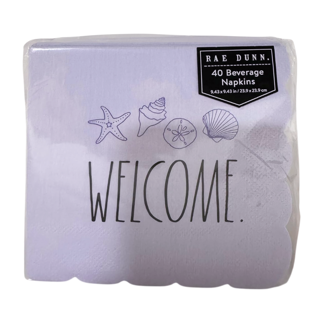 WELCOME Beverage Napkins