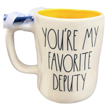 Load image into Gallery viewer, Mug with 'You're My Favorite Deputy' text on a white background with yellow interior.

