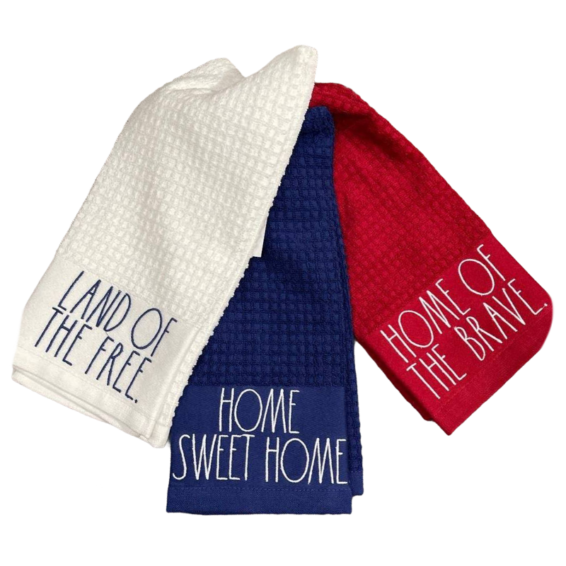 Rae Dunn Hand Towels two set of each party outlet like it’s 1776 happy fourth land