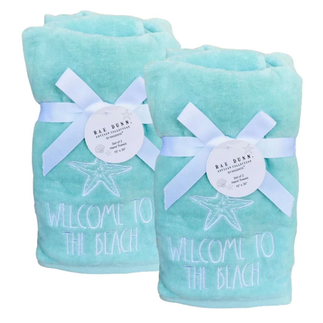 WELCOME TO THE BEACH Hand Towels