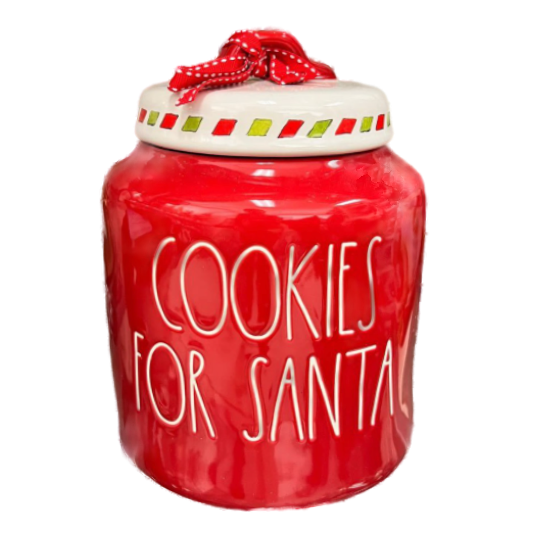 Rae Dunn typewriter font SANTA'S outlet COOKIES canister