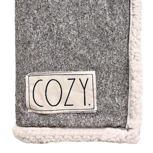 COZY Knit Sherpa Blanket