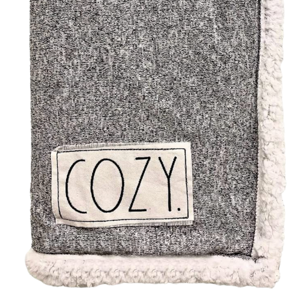 COZY Knit Sherpa Blanket
