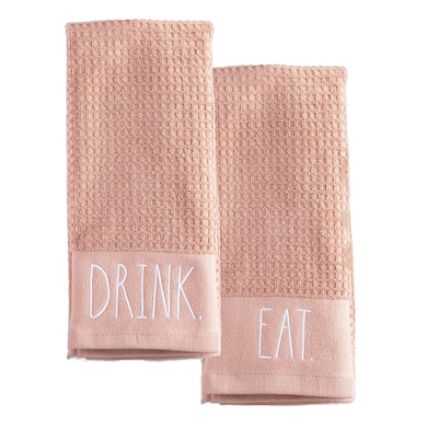 Rae Dunn GRATEFUL. BLESSED. set of 3 Kitchen Towels