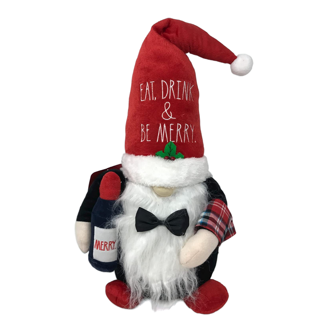 EAT DRINK AND BE MERRY Plush Gnome