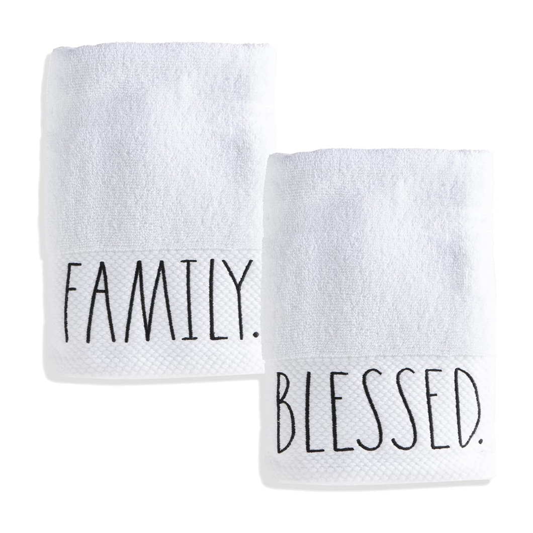 FAMILY & BLESSED Hand Towels