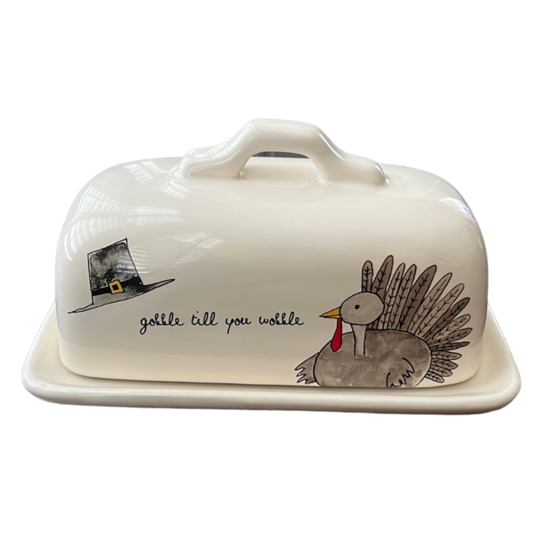 Rae Dunn hot GOBBLE Butter Dish