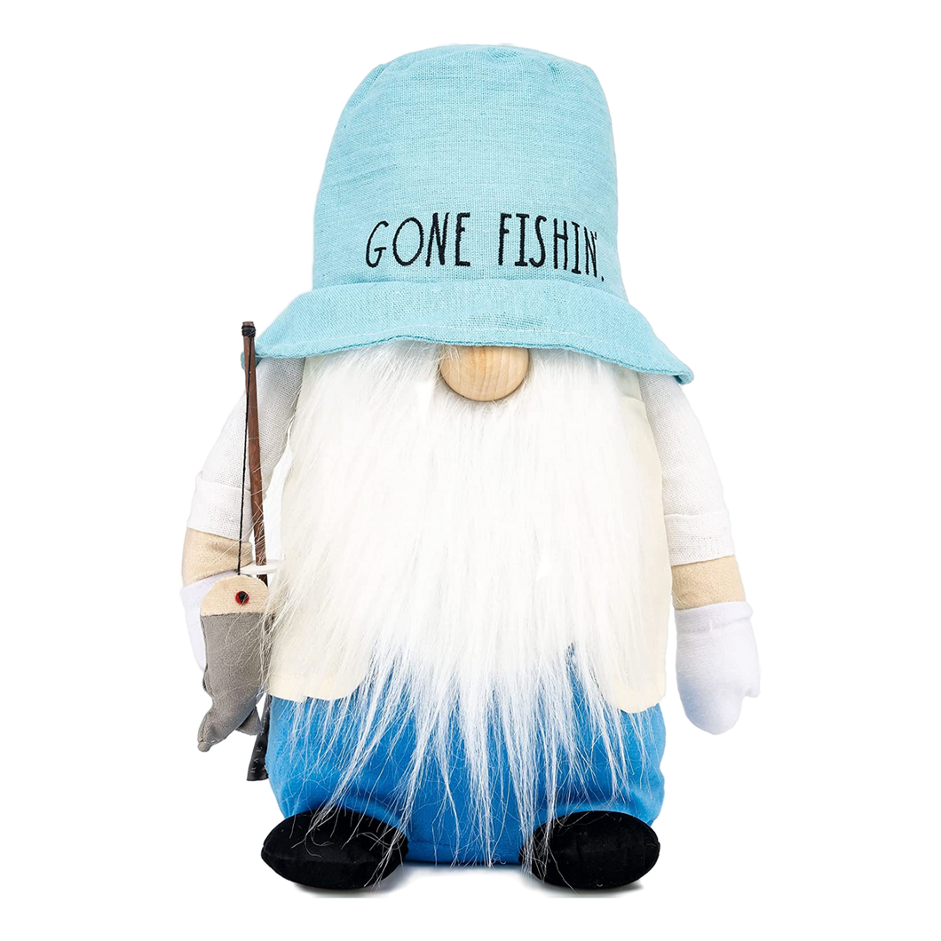 GONE FISHIN' Plush Gnome