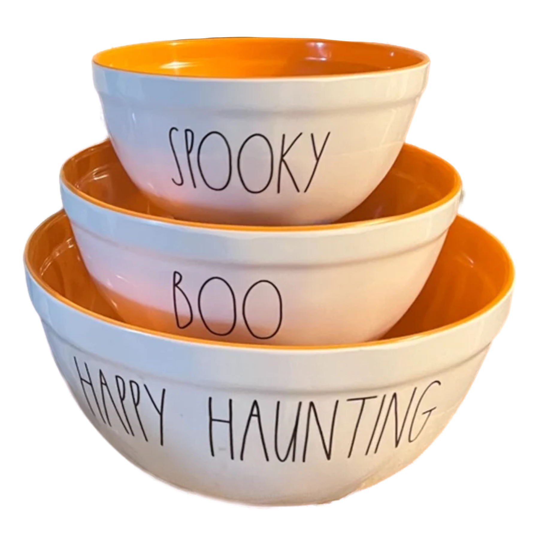 Rae Dunn HAPPY HALLOWEEN & TRICK OR TREAT store 10” Large Mixing Bowl