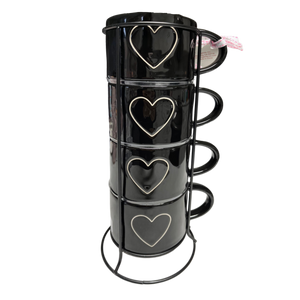 HEARTS & COFFEE Mug Stack ⤿