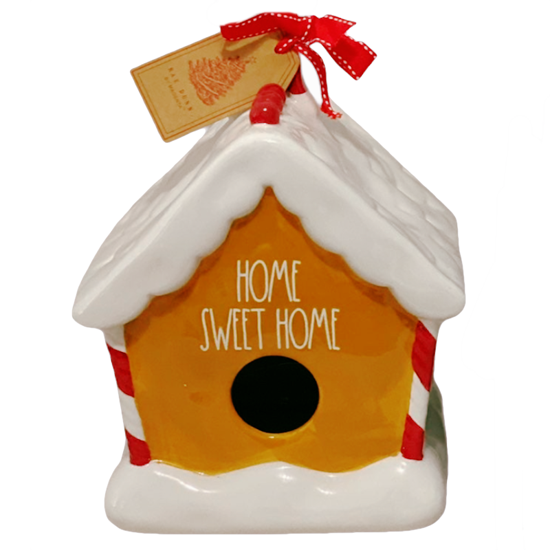 Rae Dunn Rare XHTF LL popular Home Peach Gingham Birdhouse