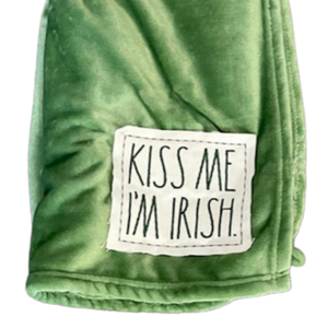 KISS ME I'M IRISH Plush Blanket