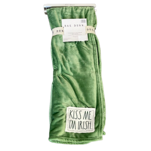 KISS ME I'M IRISH Plush Blanket