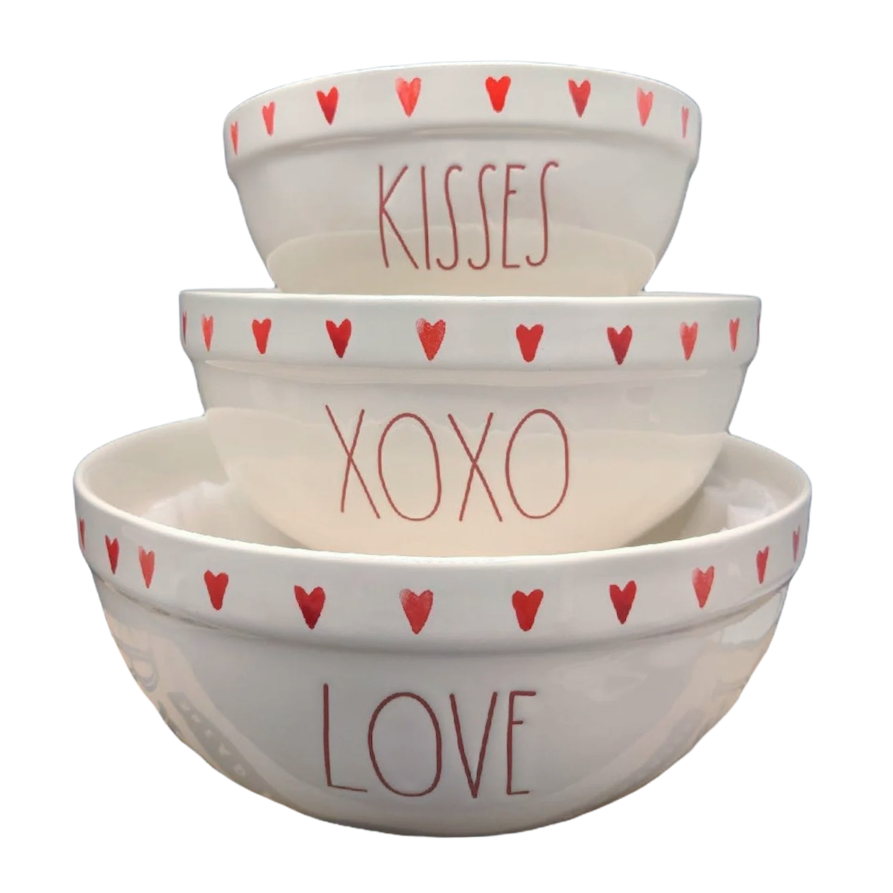 Rae Dunn valentines on sale bowl set