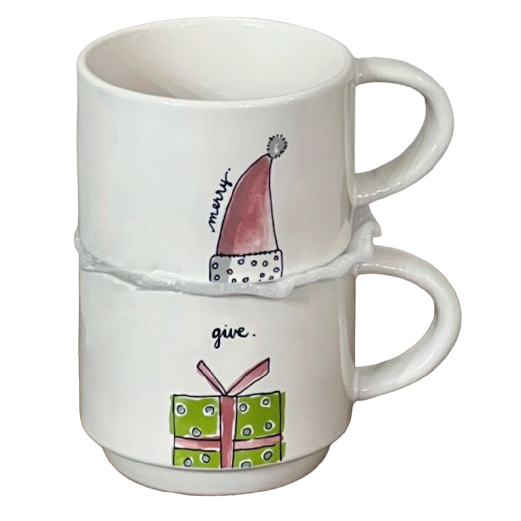 MERRY & GIVE Stacking Mugs