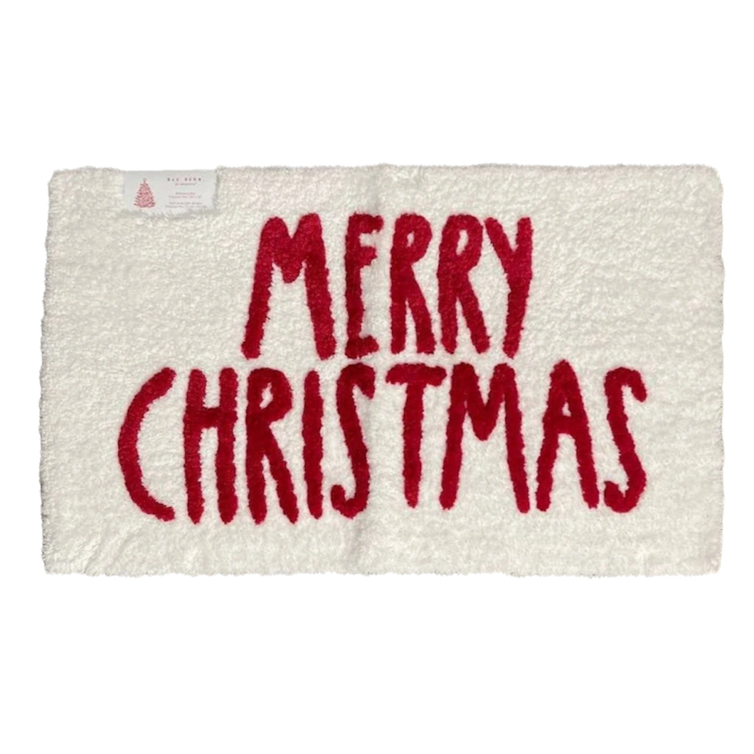 MERRY CHRISTMAS Bath Mat