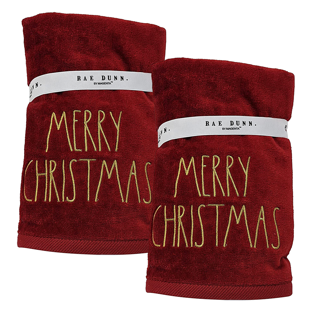 MERRY CHRISTMAS Hand Towels