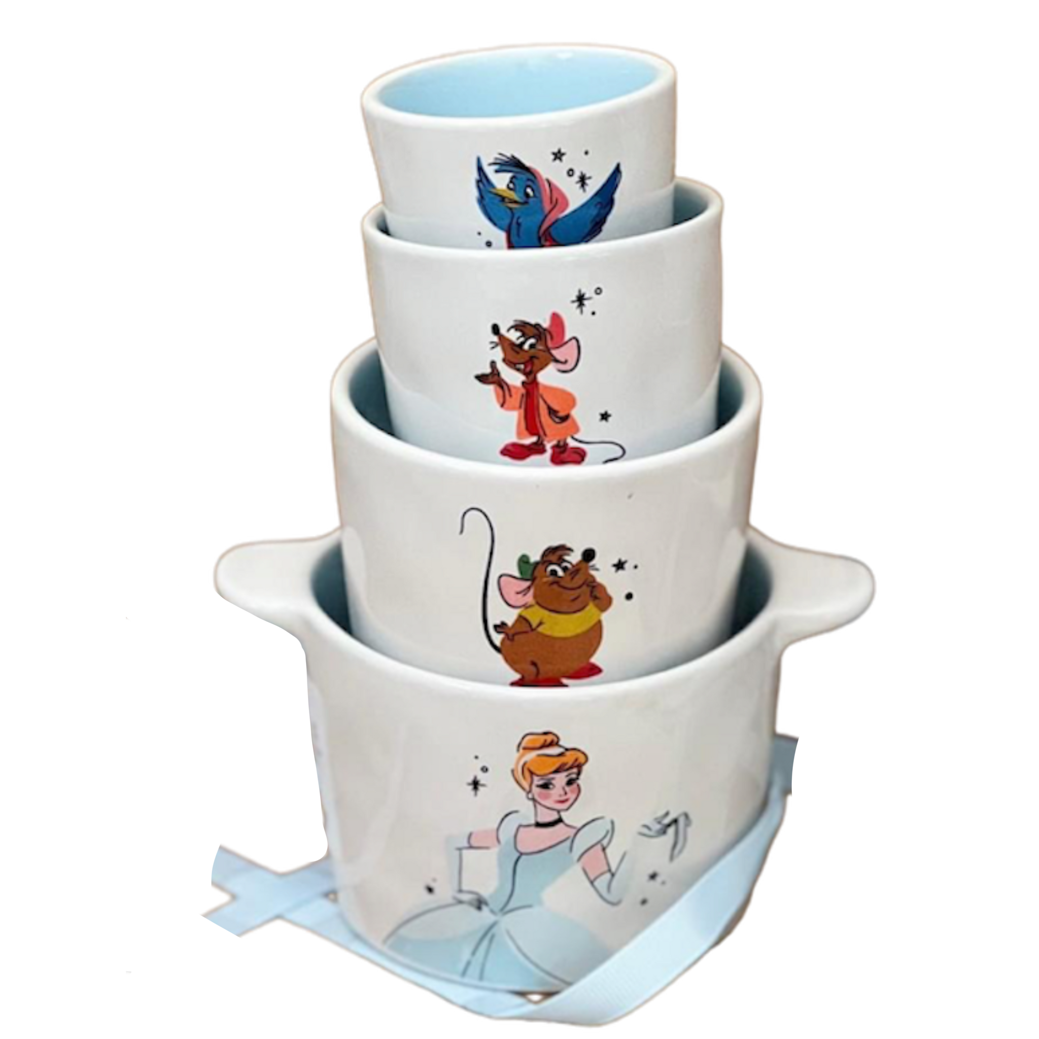 Rae Dunn Disney Princess Cinderella Measuring Cups Set & Matching Dessert  Plates