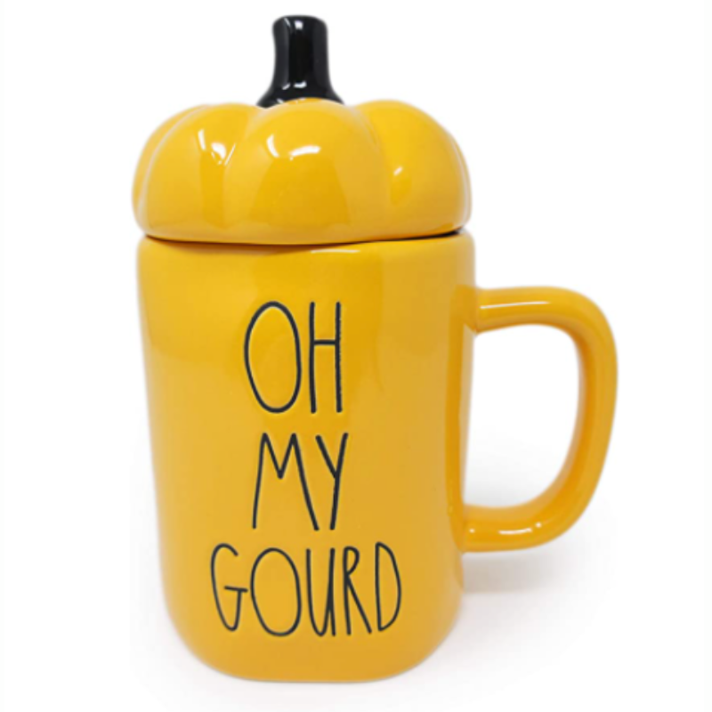 Rae Dunn OH MY high quality GOURD mug with topper