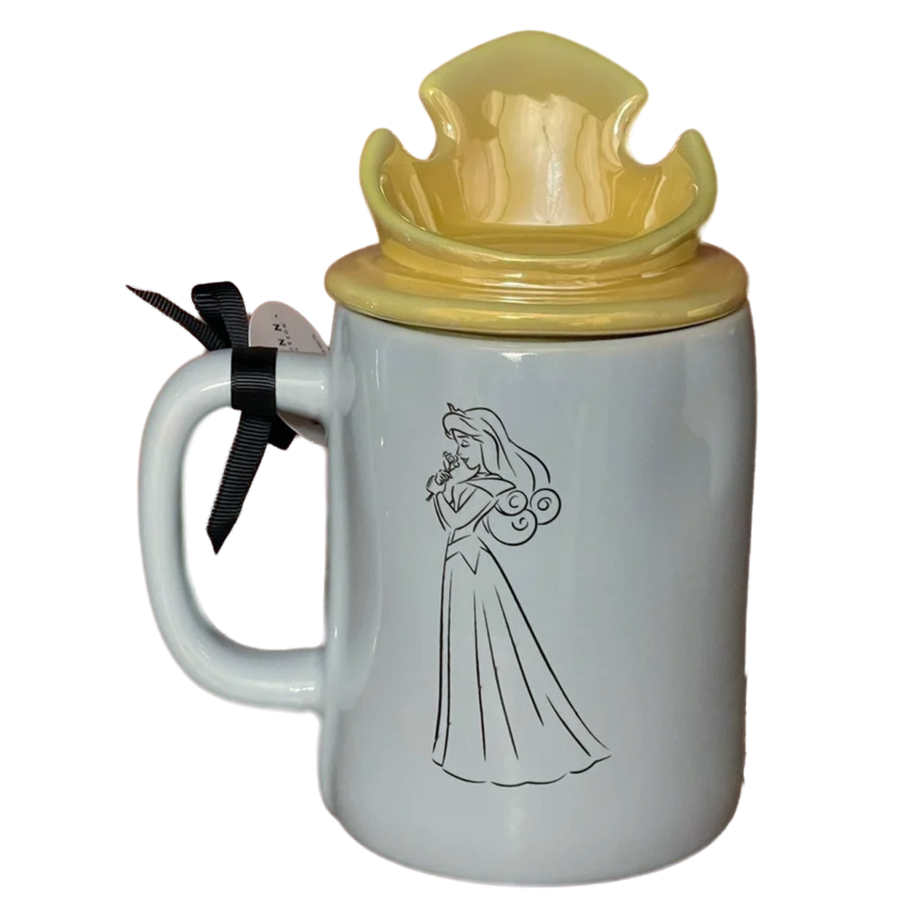 Rae Dunn ONCE UPON A DREAM Mug - Double sided - Ceramic - Blue - with tags  Gold Princess Crown topper - Dishwasher and Microwave Safe - 16 oz :  : Home