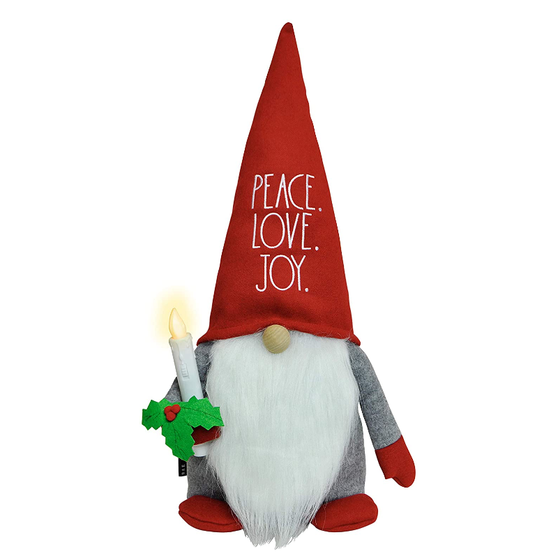 PEACE LOVE JOY Plush Gnome